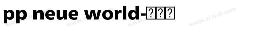 pp neue world字体转换